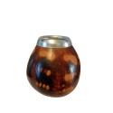 Mate Calabaza con bordo metallico Grande